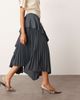 ARRANGE ARRANGE tailored pleat mix skirt in gray heather - 2