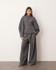 ARRANGE ARRANGE tailored pleated detail wide leg barrel pants in gray - part of a set - 1