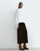 ARRANGE ARRANGE tailored velvet panel midi skirt set in black - 1