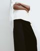 ARRANGE ARRANGE tailored velvet panel midi skirt set in black - 2