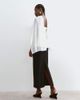 ARRANGE ARRANGE tailored velvet panel midi skirt set in black - 3
