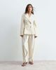 ARRANGE ARRANGE tapered fold detail tailored pants in cream - part of a set-White - 1
