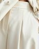 ARRANGE ARRANGE tapered fold detail tailored pants in cream - part of a set-White - 2