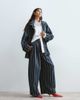 ARRANGE ARRANGE textured barrel leg pants in navy striped print - part of a set-Multi - 2