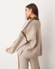 ARRANGE ARRANGE thick rib knit high neck sweater in oatmeal and chocolate - part of a set-Neutral - 4