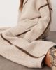 ARRANGE ARRANGE thick rib knit pants in oatmeal and chocolate - part of a set-Neutral - 2
