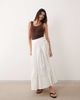 ARRANGE ARRANGE tie front wrap maxi skirt in white - 1