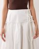 ARRANGE ARRANGE tie front wrap maxi skirt in white - 3