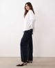 ARRANGE ARRANGE Tova tapered curved leg jeans with cuffed hem in blue black-Navy - 3