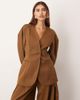 ARRANGE ARRANGE twill sculpted blazer in brown - part of a set - 1