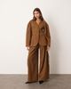 ARRANGE ARRANGE twill sculpted blazer in brown - part of a set - 3