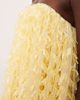 ARRANGE ARRANGE twisted drape bandeau midi dress in sequin fringe in buttermilk-Yellow - 2