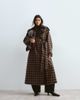 ARRANGE ARRANGE two tone lapel double breasted trench coat in plaid-Multi - 1