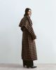ARRANGE ARRANGE two tone lapel double breasted trench coat in plaid-Multi - 4