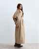 ARRANGE ARRANGE two tone lapel double breasted trench coat in tan-Brown - 3