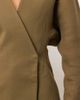ARRANGE ARRANGE ultimate heavy twill cinched waist sculpted blazer in olive-Green - 3