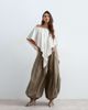 ARRANGE ARRANGE waist seam balloon leg pants in khaki-Green - 1