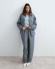 ARRANGE ARRANGE Willa elastic waist drawstring pants in blue stripes - part of a set-Multi - 1