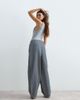 ARRANGE ARRANGE Willa elastic waist drawstring pants in blue stripes - part of a set-Multi - 2