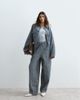 ARRANGE ARRANGE Willa elastic waist drawstring pants in blue stripes - part of a set-Multi - 3