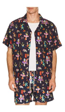 Arrels Barcelona Arrels Barcelona Catch The Wind x Gary Baseman Camp Collar Shirt