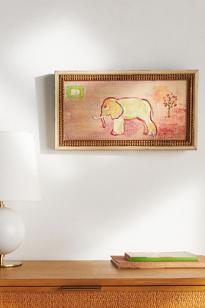 Artfully Walls Elephant and Orange Wall Art