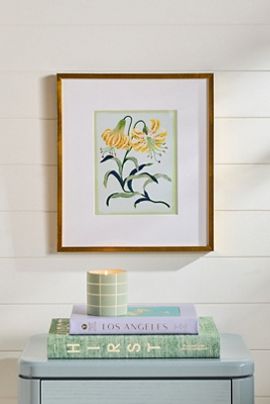 Artfully Walls Tiger Lily on Blue Wall Art