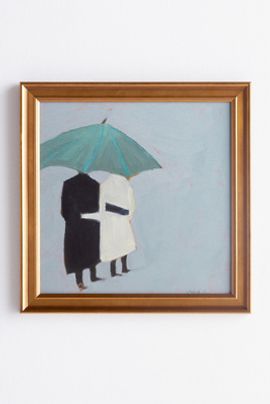 Artfully Walls Umbrella Couple 2 People Wall Art