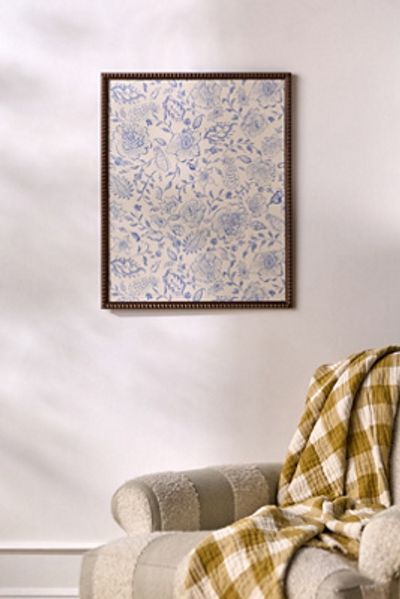 Artfully Walls Watercolor Paisley Blue Wall Art