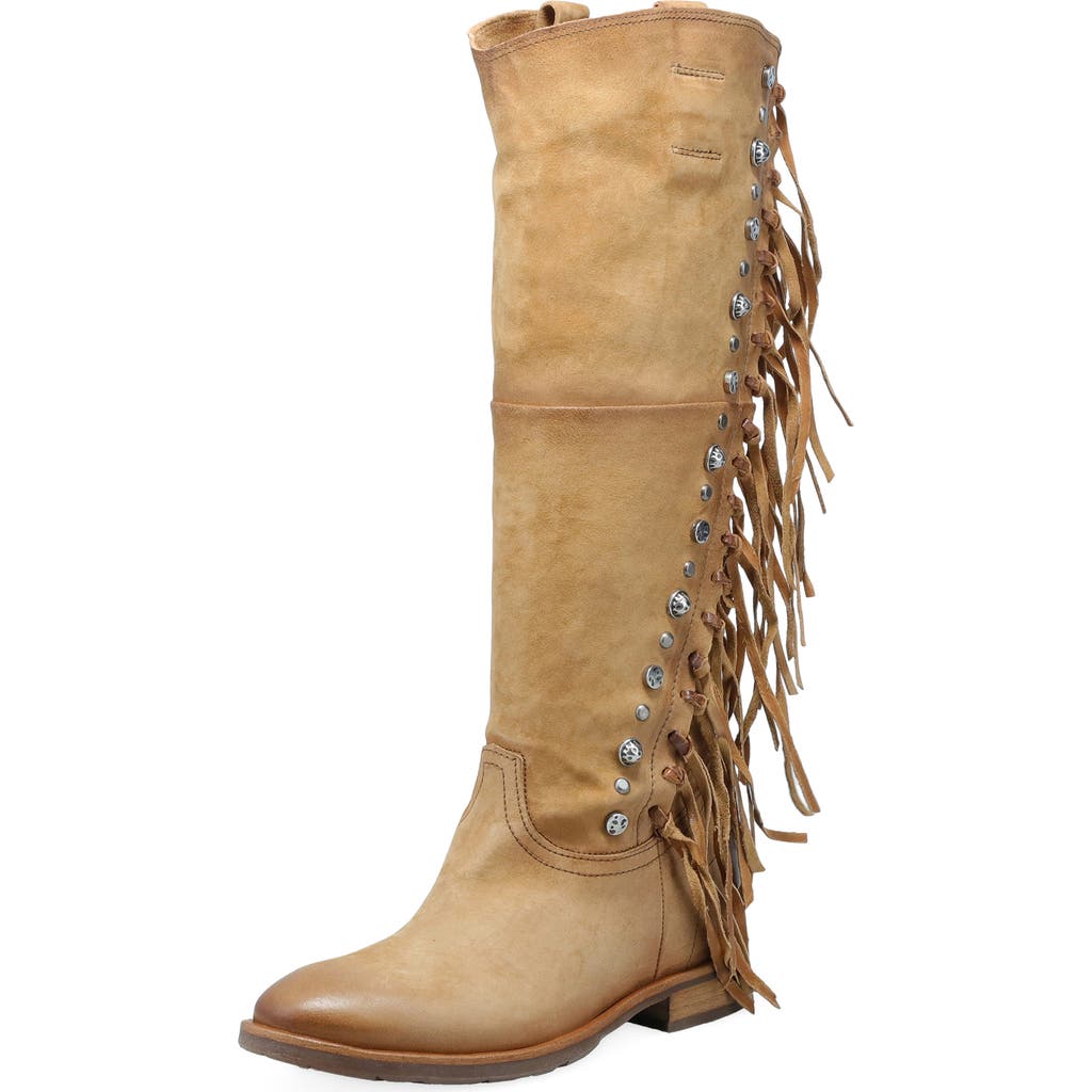 A.S.98 - Ilke Studded Fringe Western Knee High Boot