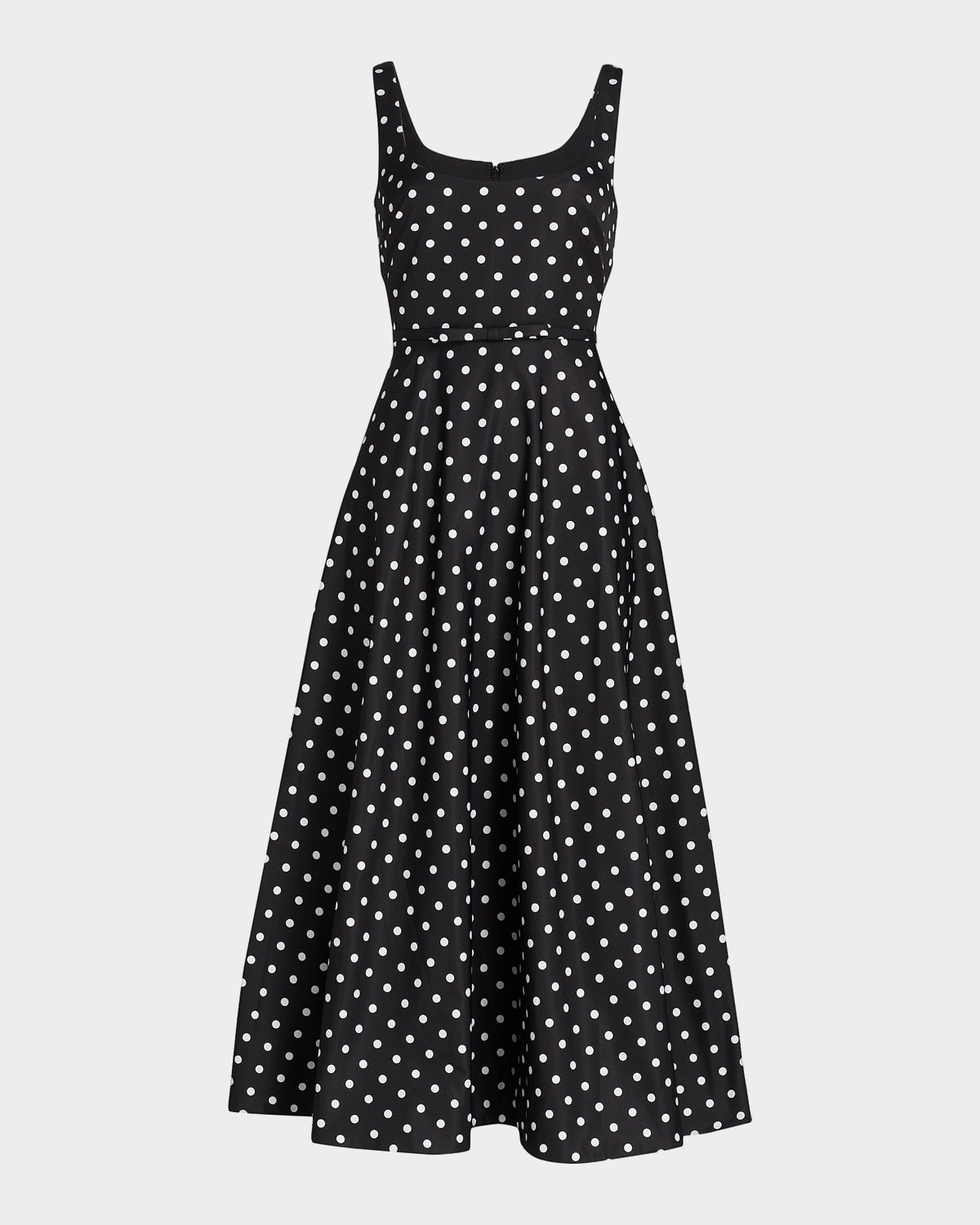 As It May Classic Polka Dot Midi-Dress