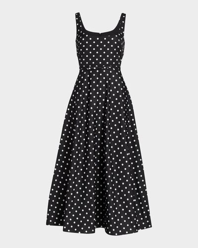 As It May Classic Polka Dot Midi-Dress