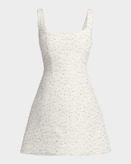 As It May Emery Beaded Tweed Minidress