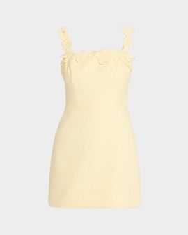 As It May Ilyth Floral Applique Tweed Mini Dress