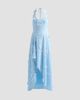 As It May Women's Avira Laser-Cut Lace Halter Gown - 1