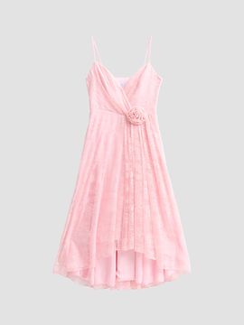 As It May Women's Elowyn Chantilly Lace 3D Midi Dress
