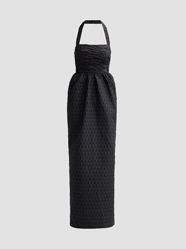 As It May Women's Janelle Polka Dot Halter Gown