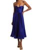 As It May Women's Jeanne Pleated Satin Strapless Midi-Dress - 2