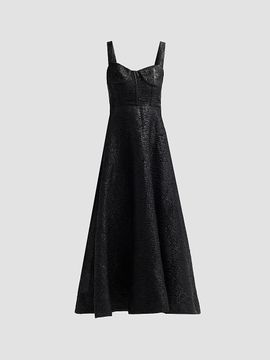 As It May Women's Julia Organza Jacquard Bustier Midi Dress