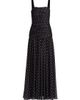 As It May Women's Natalia Polka Dot Crinkle Chiffon Gown - 8