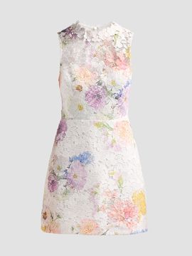 As It May Women's Nerine Floral Lace Mini Dress