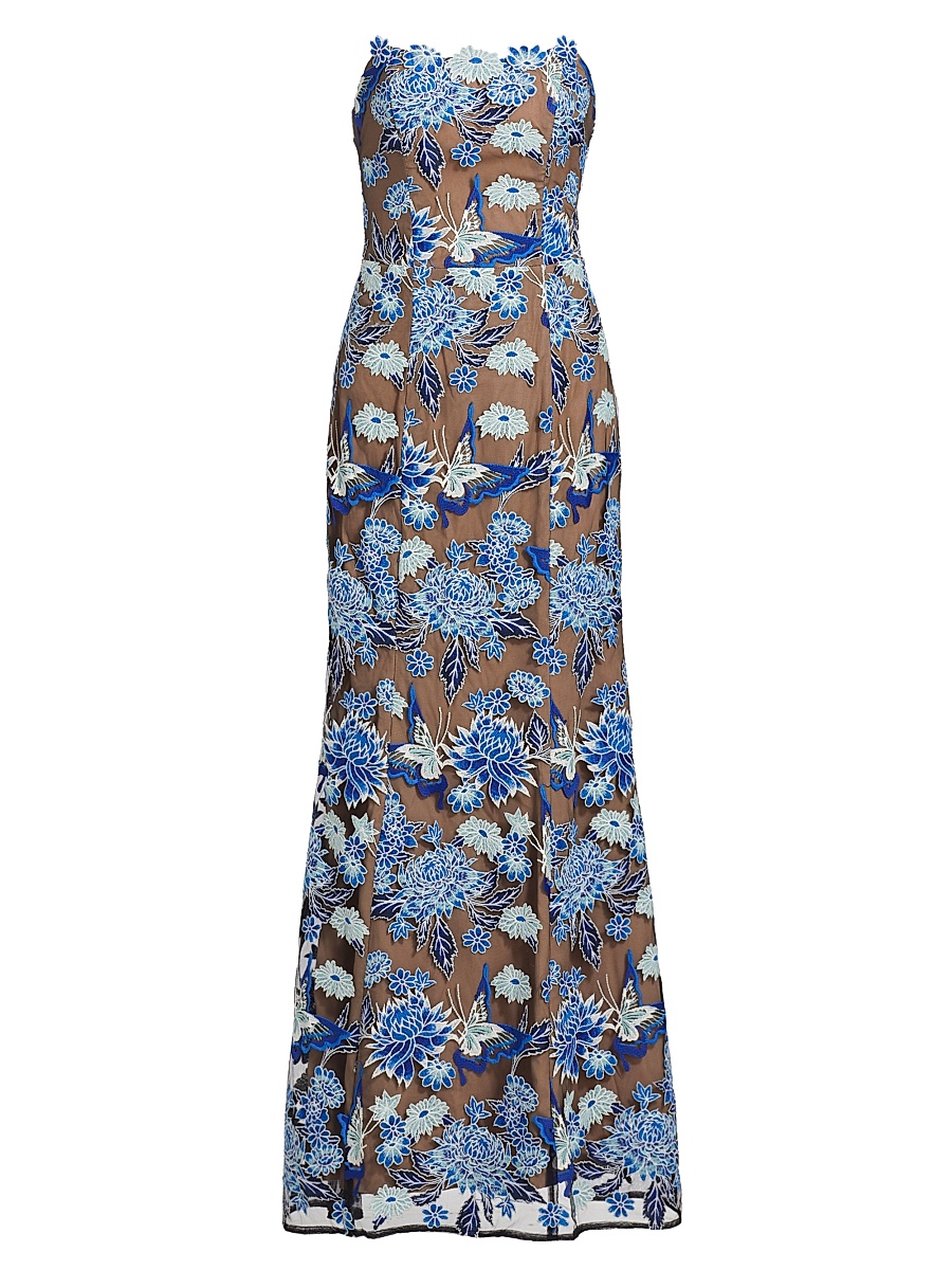 As It May Women's Renee Floral Embroidered Maxi Dress