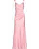 As It May Women's Satin V-Neck Draped Gown - 8