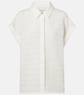 Asceno Asceno Andra linen and cotton checked shirt
