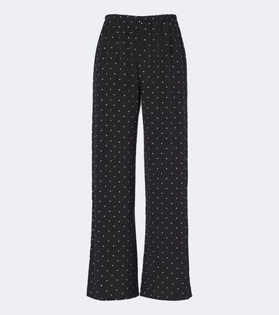 Asceno Asceno Austin polka-dot silk wide-leg pants