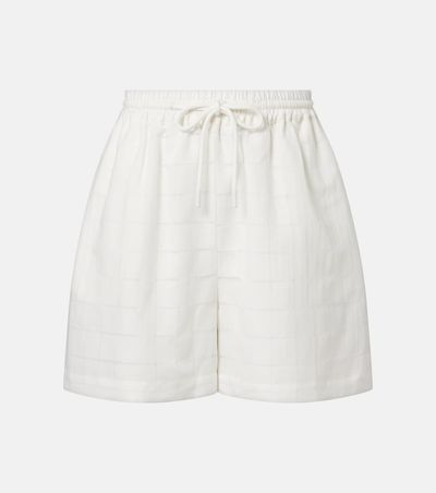 Asceno Asceno Boston checked linen and cotton shorts