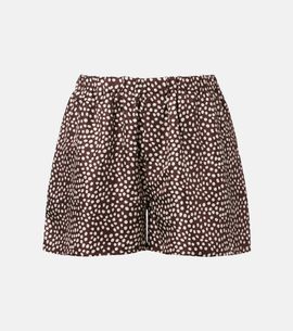 Asceno Asceno Franca polka-dot silk charmeuse shorts