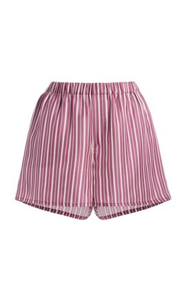 Asceno Asceno Franca Striped Silk Shorts