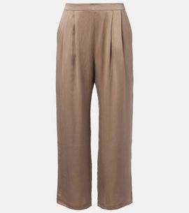 Asceno Asceno Isola silk charmeuse wide-leg pants