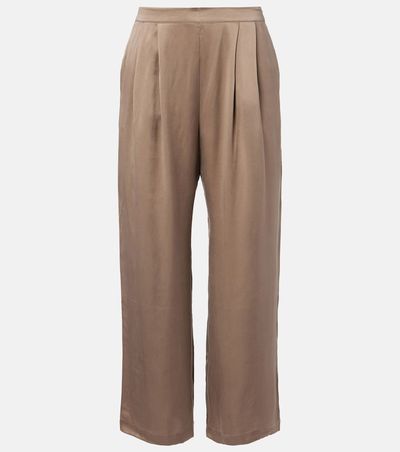 Asceno Asceno Isola silk charmeuse wide-leg pants